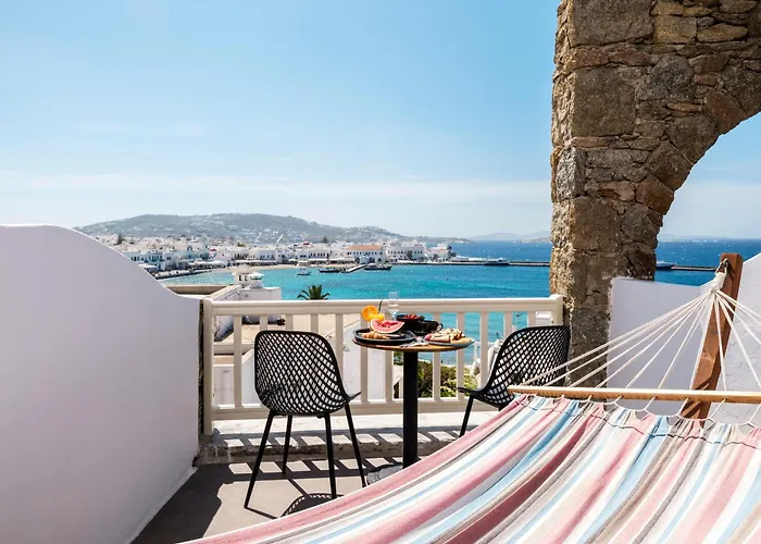 Yalos Hotel Sunset View Mykonos Town Private Rooms