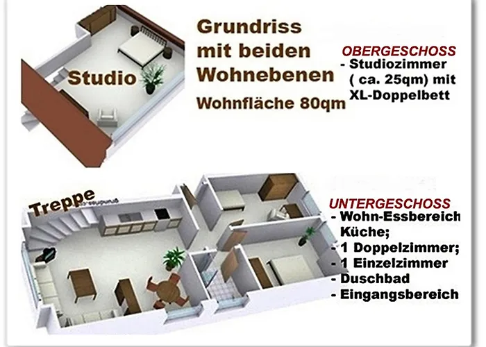 FERIENWOHNUNG DEICHWIESE SYLT-WESTERLAND 2-5 Personen-3 Schlafzimmer-Terrasse